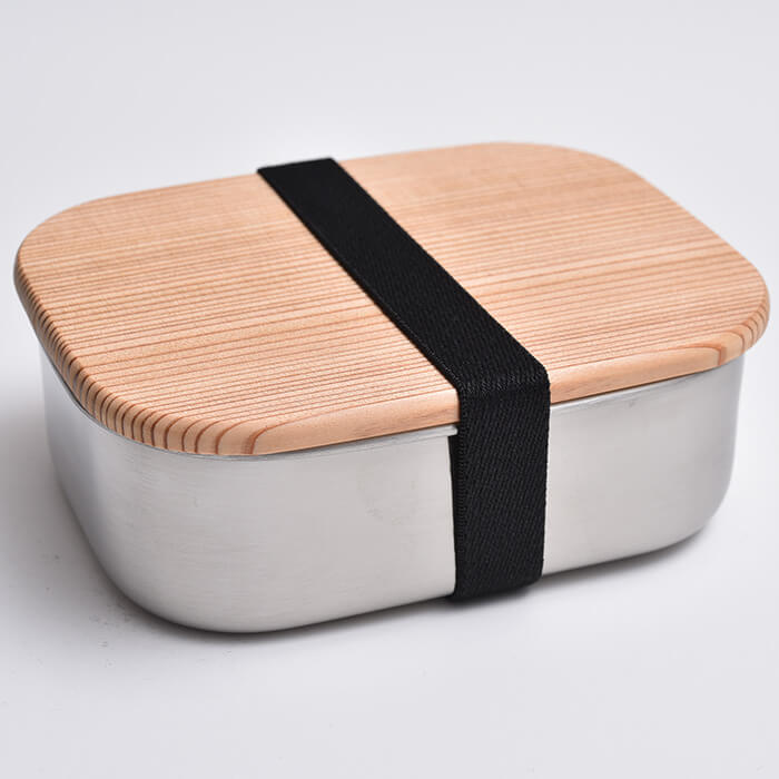 木蓋付きフードボックス M お弁当箱 木蓋付き ステンレス製 弁当箱 送料無料