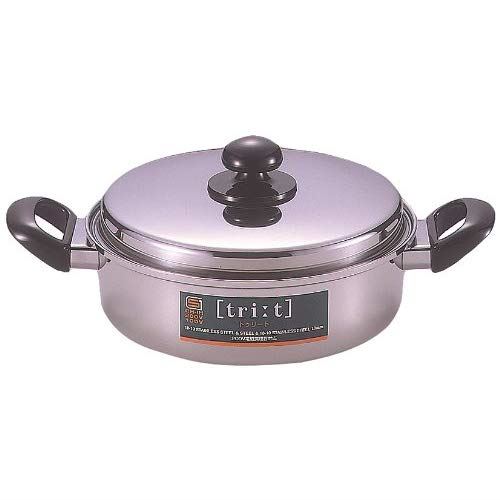 霜龍器物 トゥリート 浅型両手鍋24cm