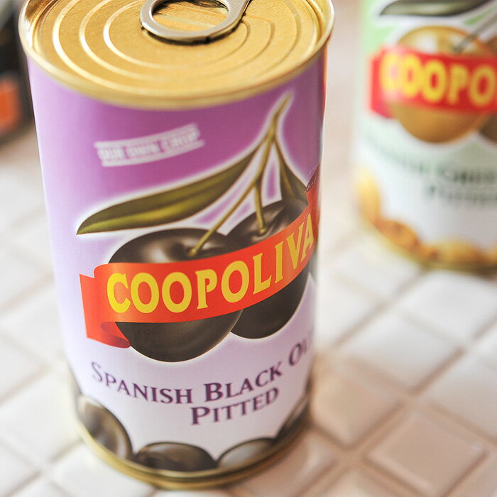 【当店おすすめ食材】COOPOLIVA コーポリーバ 黒オリーブ 缶 (種なし) 【スペイン産】 《food》【350g】 【 ※ご注文後のキャンセル・返品・交換不可。 】