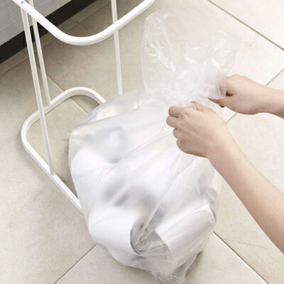 山崎実業 分別ゴミ箱 ダストボックス ゴミ袋ホルダー ルーチェ ホワイト【送料無料】 [2]