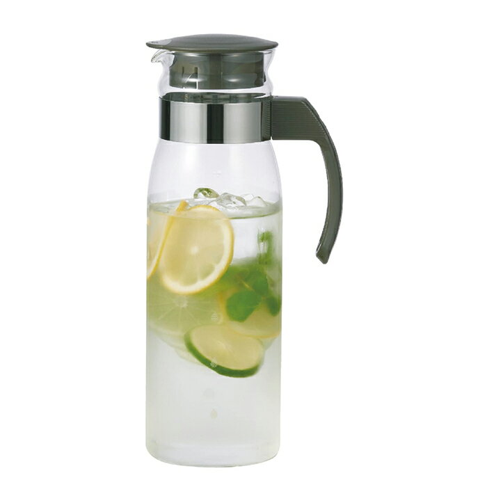 ハリオ 冷蔵庫ポットスリムN RPLN-14-CGR チャコールグレー HARIO 耐熱ガラス