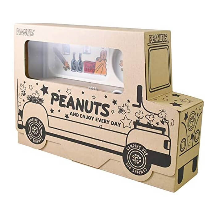 大西賢製販 PEANUTS SNOOPY(スヌーピー) メラミンシリーズ GIFT SET CAMPING BUS COOKING RED PE-2821