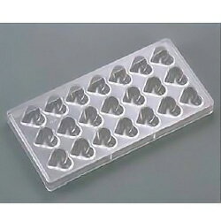 デコレリーフ チョコレートモルド ハートB 21PCS C-1218（C-1218）( キッチンブランチ )