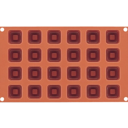 マルテラート フレキシブルノンスティックモルド 35スクエアーサラバン 24ヶ取 SF080（SF080）( キッチンブランチ )