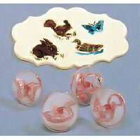 動物エンボス押型 4pcsセット CDE284（CDE284）( キッチンブランチ )