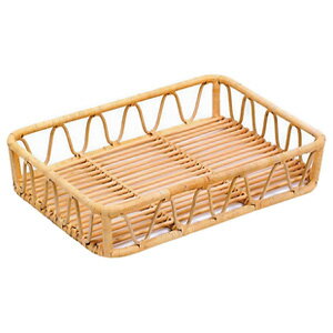 籐 芯盛かご 角長深 16-772 （16-772）( キッチンブランチ )