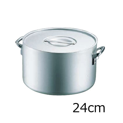 エコクリーン　アルミ　エレテック半寸胴鍋　24cm( キッチンブランチ )