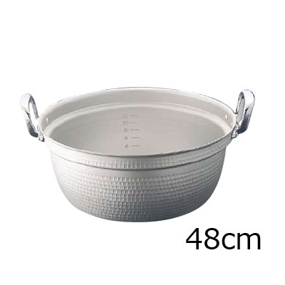 乐天商城 - マイスター　アルミ極厚円付鍋　（目盛付）48cm( キッチンブランチ )