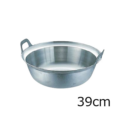 サイズ：　（内径）39cm　（外径）360mm×（深さ）137mm容量：10.5L質量：1.3kg板厚：2.5mm底内寸：290mm