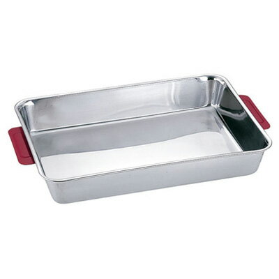 18-8 カラーハンドル角バット 18枚取 レッド【18枚取/レッド】