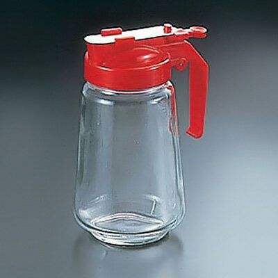 ガラス製 焼肉タレ入 350cc 【赤】