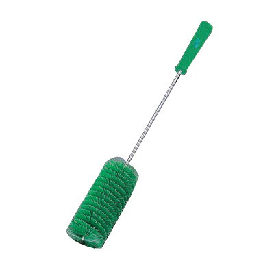 【仕様】 メーカー品番：5354 カラー：グリーン 外径×全長：12×160mm Vikan hygiene system ヴァイカン デンマーク製 HACCP対応ブラシ HACCP対応の規格を各所に取り入れると共に、カラーコーディングを全商品に導入していますので、色別の洗浄システムがはかれます。また、人間工学を商品設計の中に取り入れているので従来の商品と比べて疲労度合が軽く、使う人の身になって設計されています。 ●あらゆる内径に対応したチューブビン洗浄ブラシ 耐熱温度:120℃ 材質:芯部/ステンレス 毛/ポリエステル ■特徴 ●パイプクリーナーロッド 5345 【JBLK7】 5352 【JBLK6】 0705 【JBLK4】 5350 【JBLK5】 との組み合わせにより、手の届かない奥までも洗浄可能。