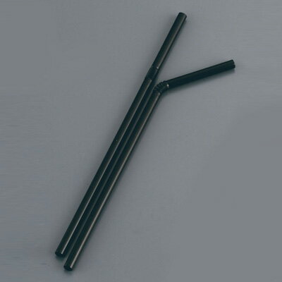 フレックスストロー 裸（500本入） 192403 φ6×210mm 【黒】