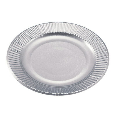 紙皿シルバープレート（100枚入） 8号 φ200×16mm( キッチンブランチ )