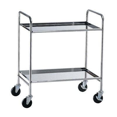 TKG 18-8 衛生サイドアップワゴン 2段 ゴム車 735×475×H870mm( キッチンブランチ )