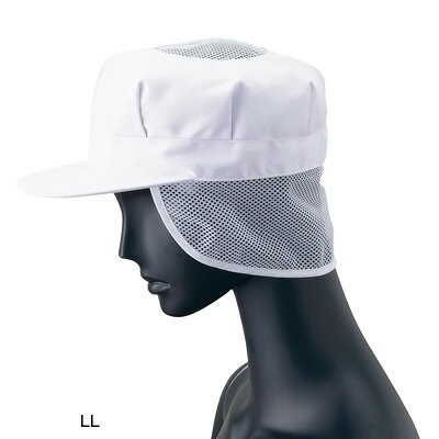 八角帽子メッシュ付 G-5003 LL 【ホワイト】