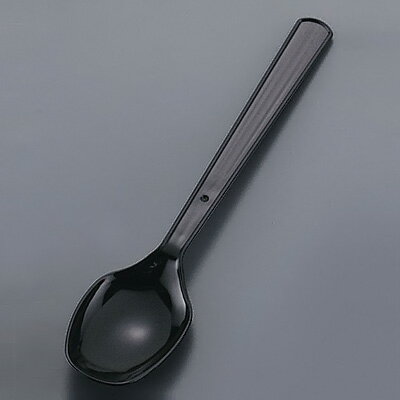 使い捨てスプーン ＃160 （500本入） 袋入 全長160mm 【黒】