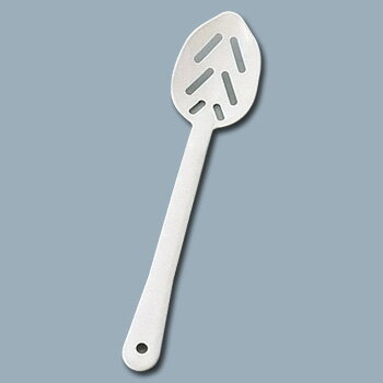 Service Spoon - ポリカーボネイト サービス スプーン ＃4422 （長穴付） 全長340mm 【白】
