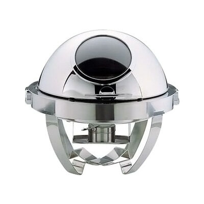 KINGO ステンレス マド付カバー式 丸チェーフィング （フルオープン） S6704 500×525×H440mm( キッチンブランチ )