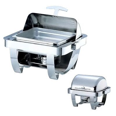 KINGO ステンレス 角回転カバー式 チェーフィング C6702-1 （フルオープン） 500×490×H410mm( キッチン..