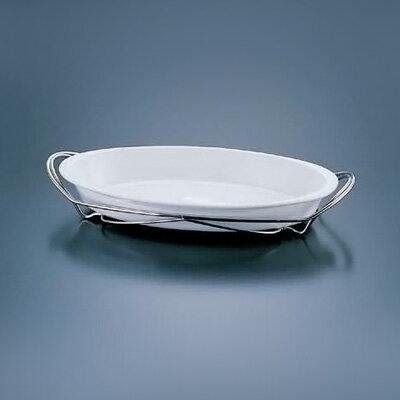 SA シャトレ ツバ付小判グラタンセット 12-1011-42W 480×235×H73mm( キッチンブランチ )