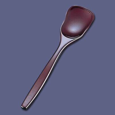 本漆 アイスクリームスプーン 全長135mm 【溜】