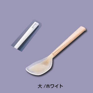 【仕様】 色：ホワイト サイズ：小 全長：159mm 材質:ハンドル/ナイロン66 スプーン/シリコンゴム 芯/ナイロン6 耐熱温度:170℃