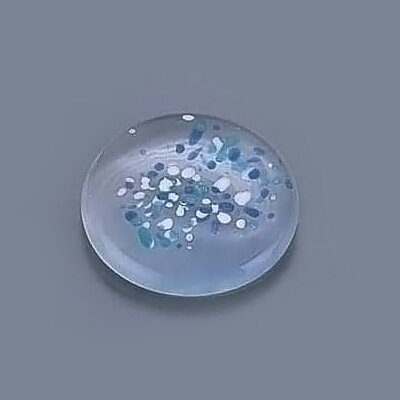 ガラス丸型箸置 青 MG-SRB 直径43mm( キッチンブランチ )