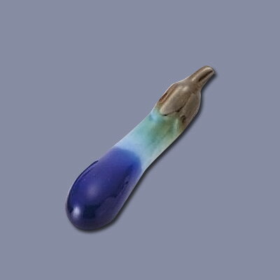 茄子 箸置 T05-86 72×20×H18mm( キッチンブランチ )