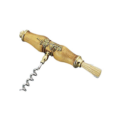 木柄コルクスクリュー No.5507 （ブラシ付） 全長140mm( キッチンブランチ )