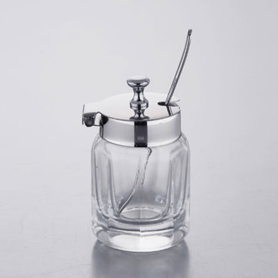 ＃80 カラシ入れ （カラシスプーン付） 直径 42×H71mm( キッチンブランチ )