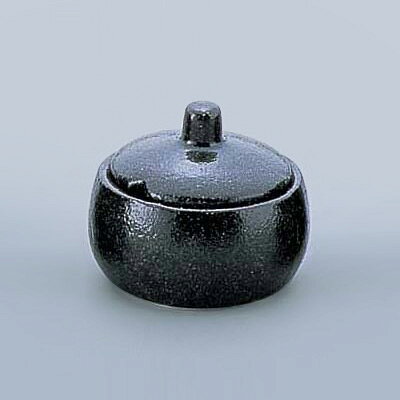 瀬戸黒（玉形）辛子入 ミニ Y-005 直径48×H38mm( キッチンブランチ )