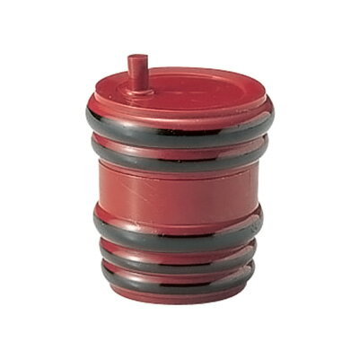 ABS製 樽型 七味入 直径60×H65mm 82160010 【朱黒ヒモ】