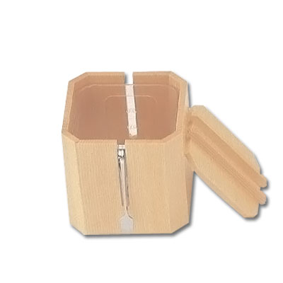 木製 がり入れ 大 （中子・トング付） W-708 123×123×H123mm( キッチンブランチ )