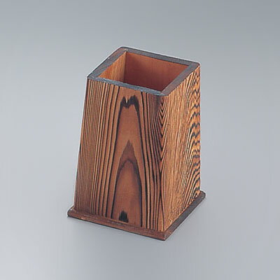 焼杉 角型はし立 98×98×H142mm( キッチンブランチ )