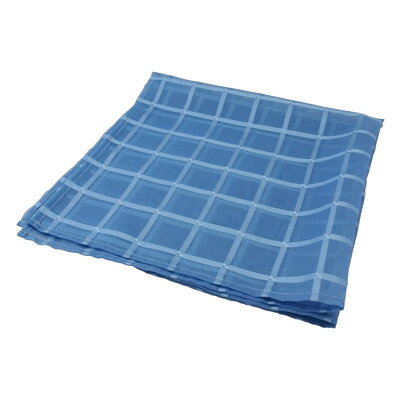 チェックボイルチーフ SP2013 （10枚入） 約550×550mm 【ブルー】