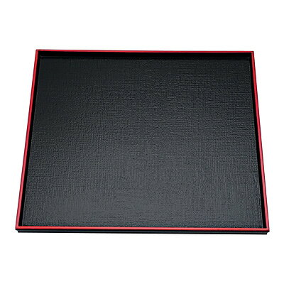 ABS製 えびす角盆 SL 尺1寸 330×330×H15mm 17411890 【黒天朱】