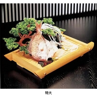 桧 舟型盛台 特大 540×350×H80mm( キッチンブランチ )