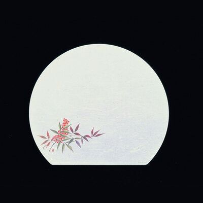 日本纸 - 遊膳 遠赤抗菌和紙 尺3半月まっと（100枚） 南天（12月～2月） WH-4 370×320mm( キッチンブランチ )