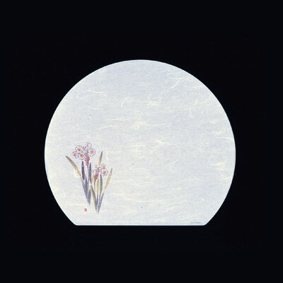 遊膳 遠赤抗菌和紙 尺3半月まっと（100枚） 水仙（11月～1月） WH-8 370×320mm( キッチンブランチ )