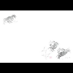 尺3 テーブルマット（100枚入） 沢がに No.106 380×260mm( キッチンブランチ )