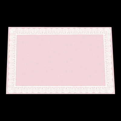 無蛍光和紙テーブルマットレースB TE-M11（100枚入）M 390×264mm【ピンク】