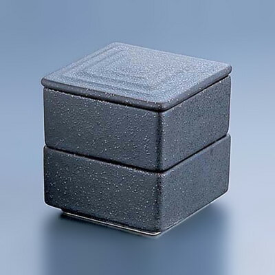 角型 二段重 Y-021 70×70×H70mm 【黒】