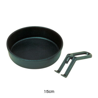 （S）鉄 すきやき鍋 ハンドル付（黒ぬり） 15cm( キッチンブランチ )