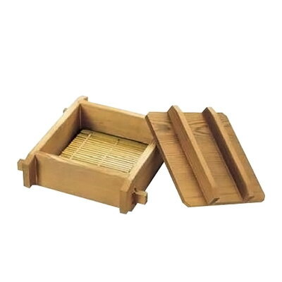 ネズコ 角セイロ（蓋・すだれ付）内径123×123×H38mm( キッチンブランチ )