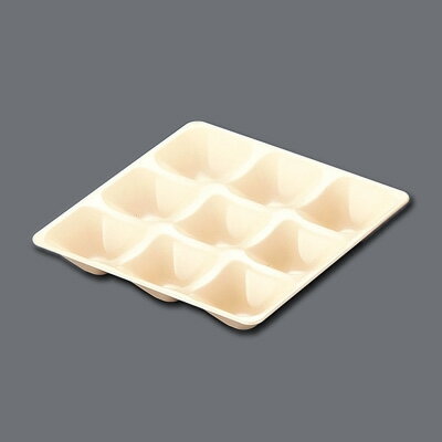 カプセルボックス 一枚仕切 184×184×H31mm 【象牙色（ぞうげいろ）】