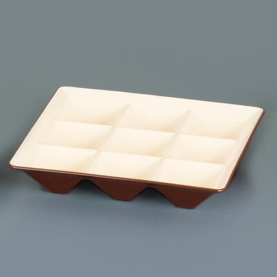 カプセルボックス 固定仕切本体 184×184×H31mm 【海老茶（えびちゃ）】