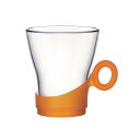 【仕様】 メーカー品番：1.21880BE8 カラー：オレンジ 直径×高さ：82×96mm 容量：220c.c. ボルミオリ・ロッコ オスロカラーシリーズ テーブルが華やかになるカラープラスチックのおしゃれなカップ。 飲み物以外にも、アイスクリームやマチェドニアなどのデザート、前菜などの料理の器としても使えます。 材質:本体/強化ガラス ホルダー部/ポリプロピレン(耐熱温度70℃) ※イタリア製 ※全面強化ガラス ※入数