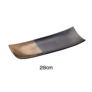奏 長角皿 28cm 【ゴールドブラック】