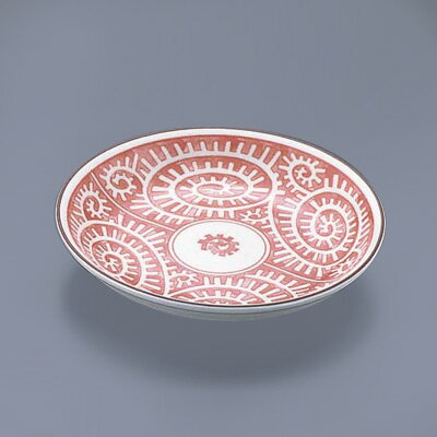 朱タコ唐草 4寸皿 T03-105 直径129×H23mm( キッチンブランチ )